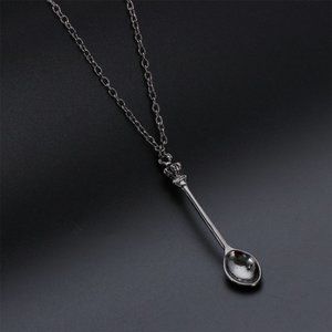 Elegant Silver Spoon Pendant Necklace